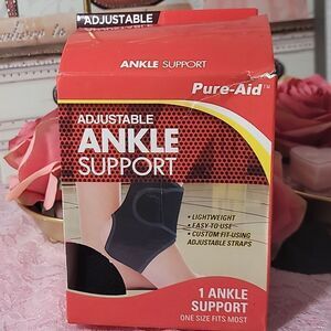 PURE AID Adjustble Straps Ankle Support New 1783